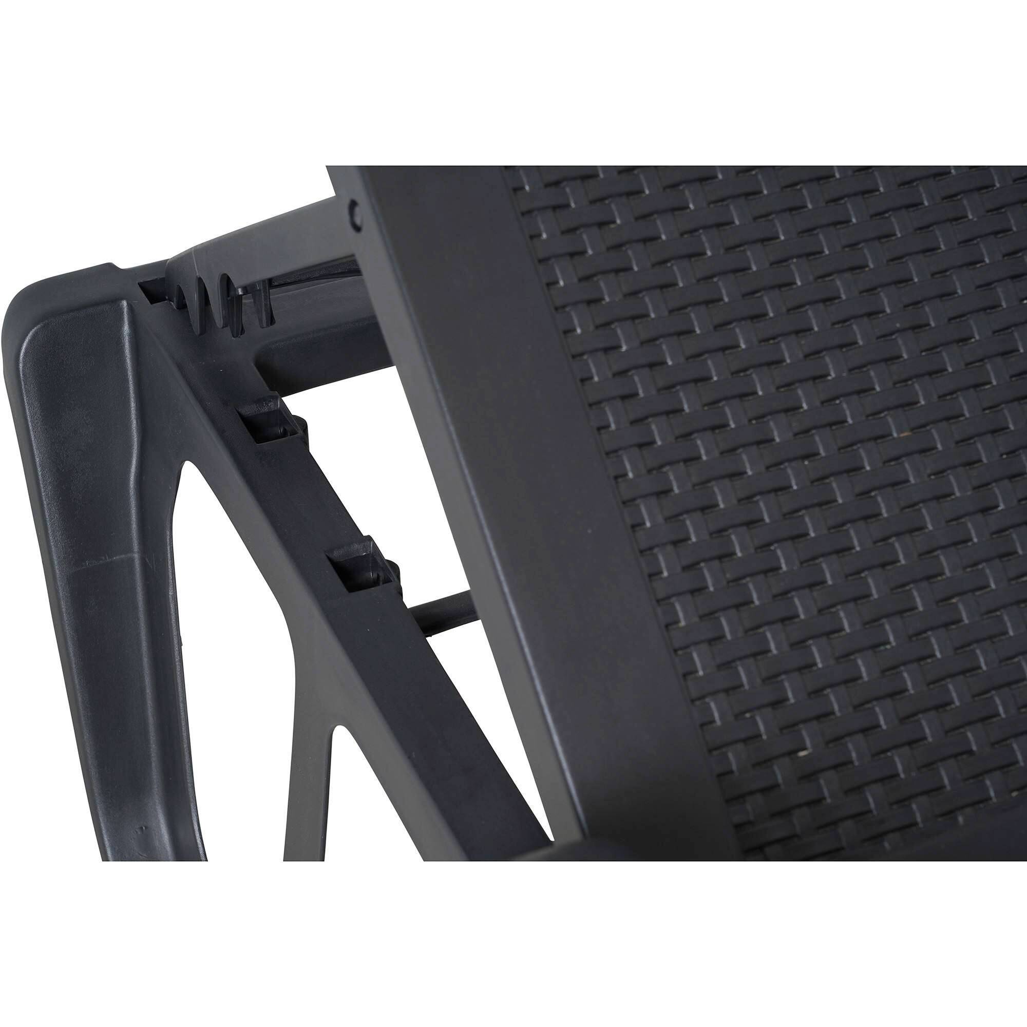 Dmora - Bains de soleil Milano, Chaise longue de jardin réglable avec accoudoirs, Chaise longue d'extérieur, 192x71h100 cm, Anthracite - Dmora - Imagen 7