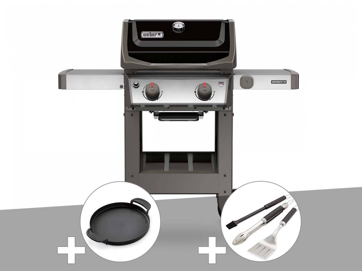 Weber - Barbecue gaz Weber Spirit II E-210 GBS + Plancha + Kit ustensiles 3 pièces Better