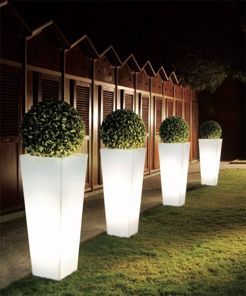 Pot lumineux photovoltaique polyéthylène QUADRO by ARKEMA DESIGN - Imagen 2