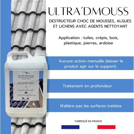 Antimousse concentré toiture, façade, terrasse ULTRA'DMOUSS - 20 L - Image 2