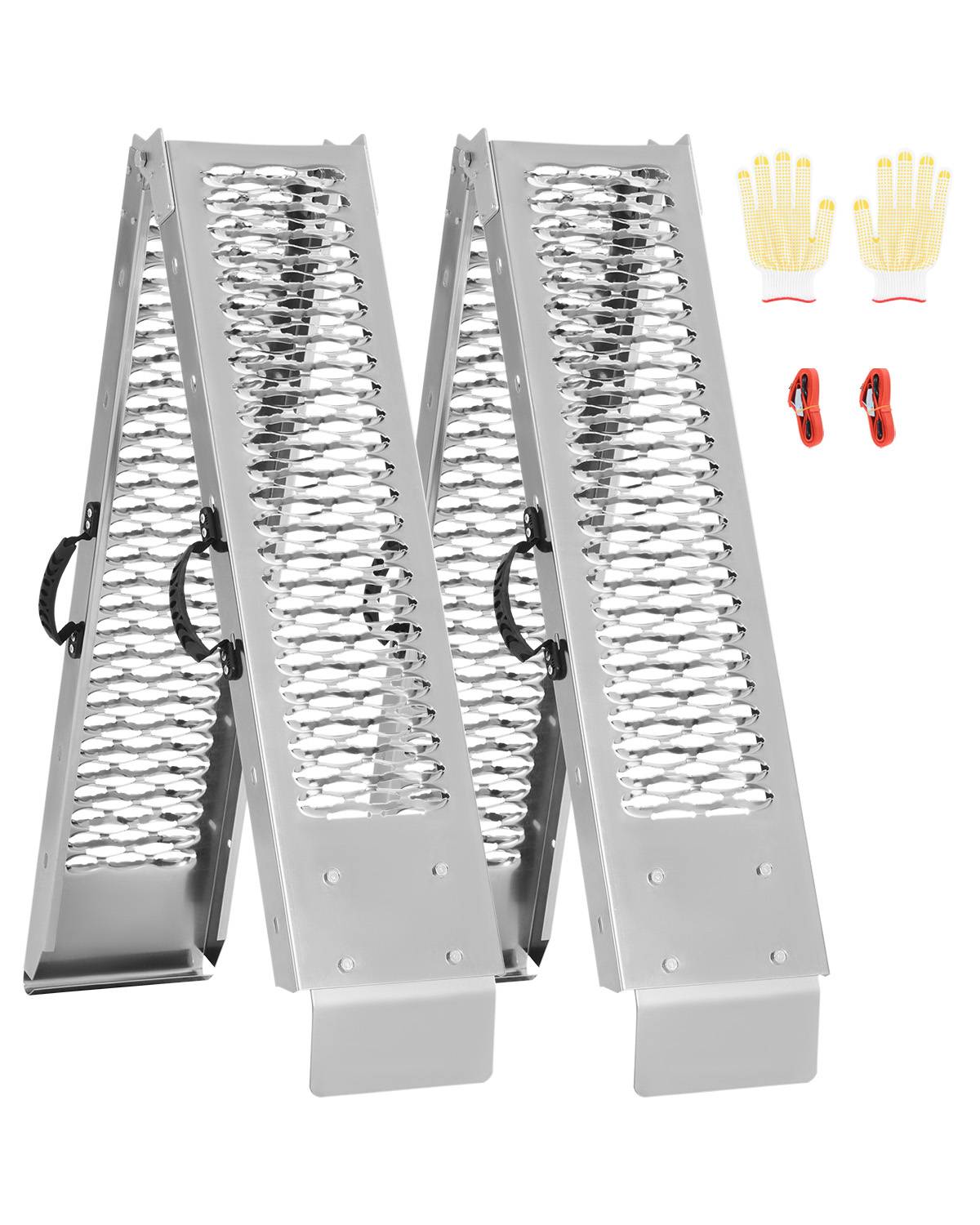 VEVOR Rampes d'accès alu pliables (2pcs) 453kg, surface large, pour VTT/UTV/moto/vélo électrique.