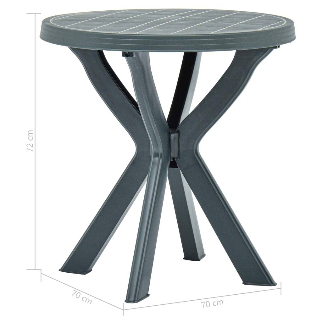 Table de bistro plastique blanc Ø70 cm, Poids :6.75kg - PANGIVO - Image 5