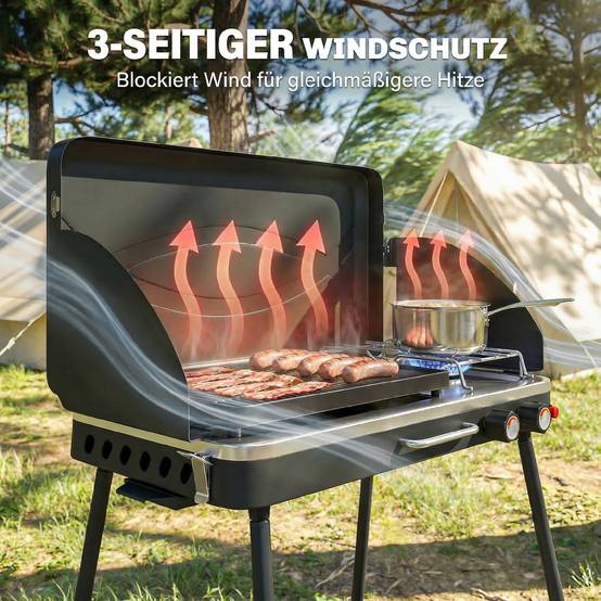 PANGIVO - Barbecue à gaz acier noir 61 x 47 x 88 cm - PANGIVO - Image 9