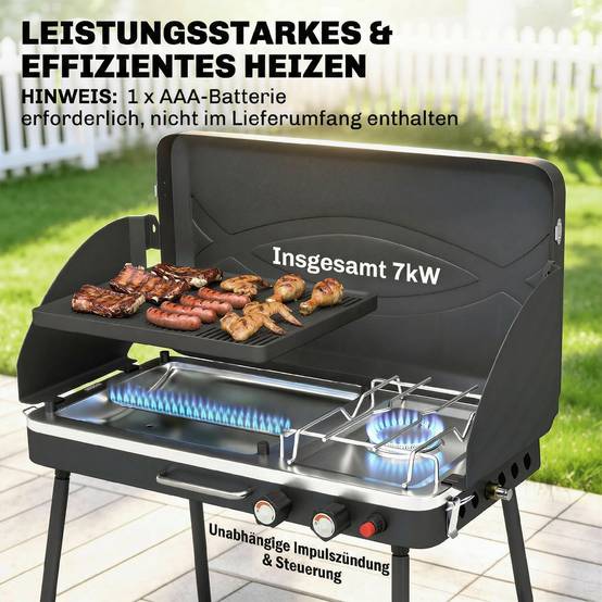 PANGIVO - Barbecue à gaz acier noir 61 x 47 x 88 cm - PANGIVO - Image 8