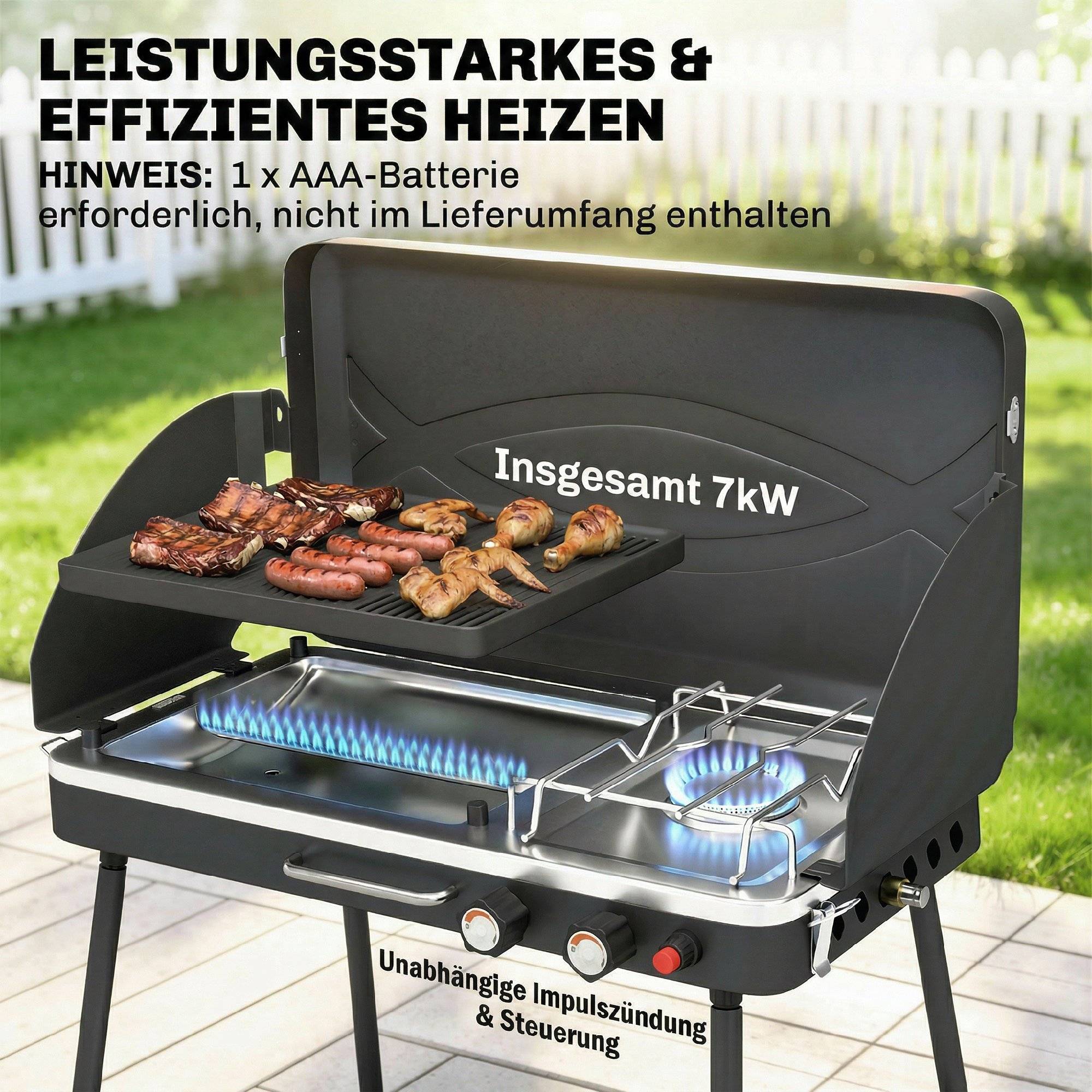 PANGIVO - Barbecue à gaz acier noir 61 x 47 x 88 cm - PANGIVO - Image 8