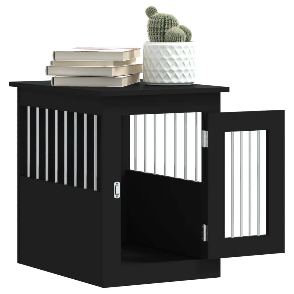 Niche plastique bois et acier noir 45 x 62 x 59 cm - Prolenta premium p351.1 - Image 5