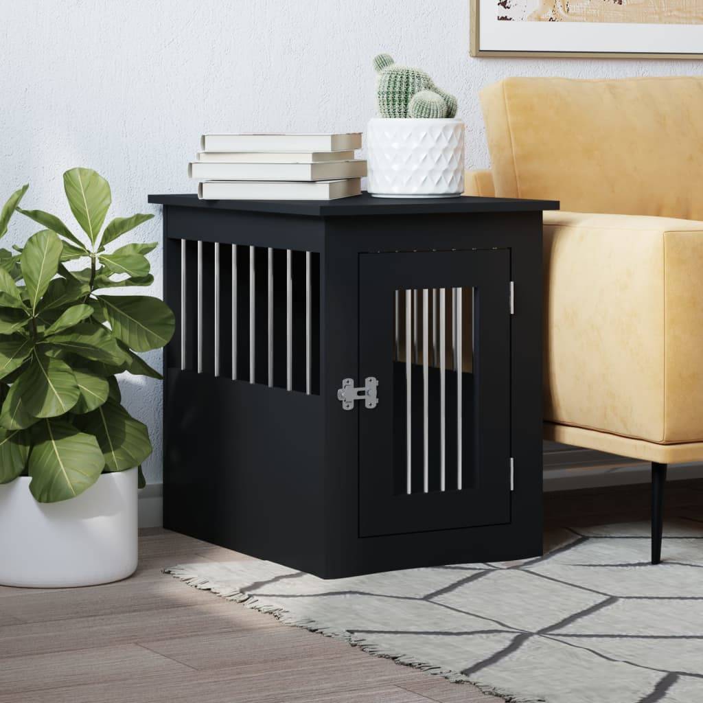 Niche plastique bois et acier noir  45 x 62 x 59 cm  - Prolenta premium p351.1 - Image 2