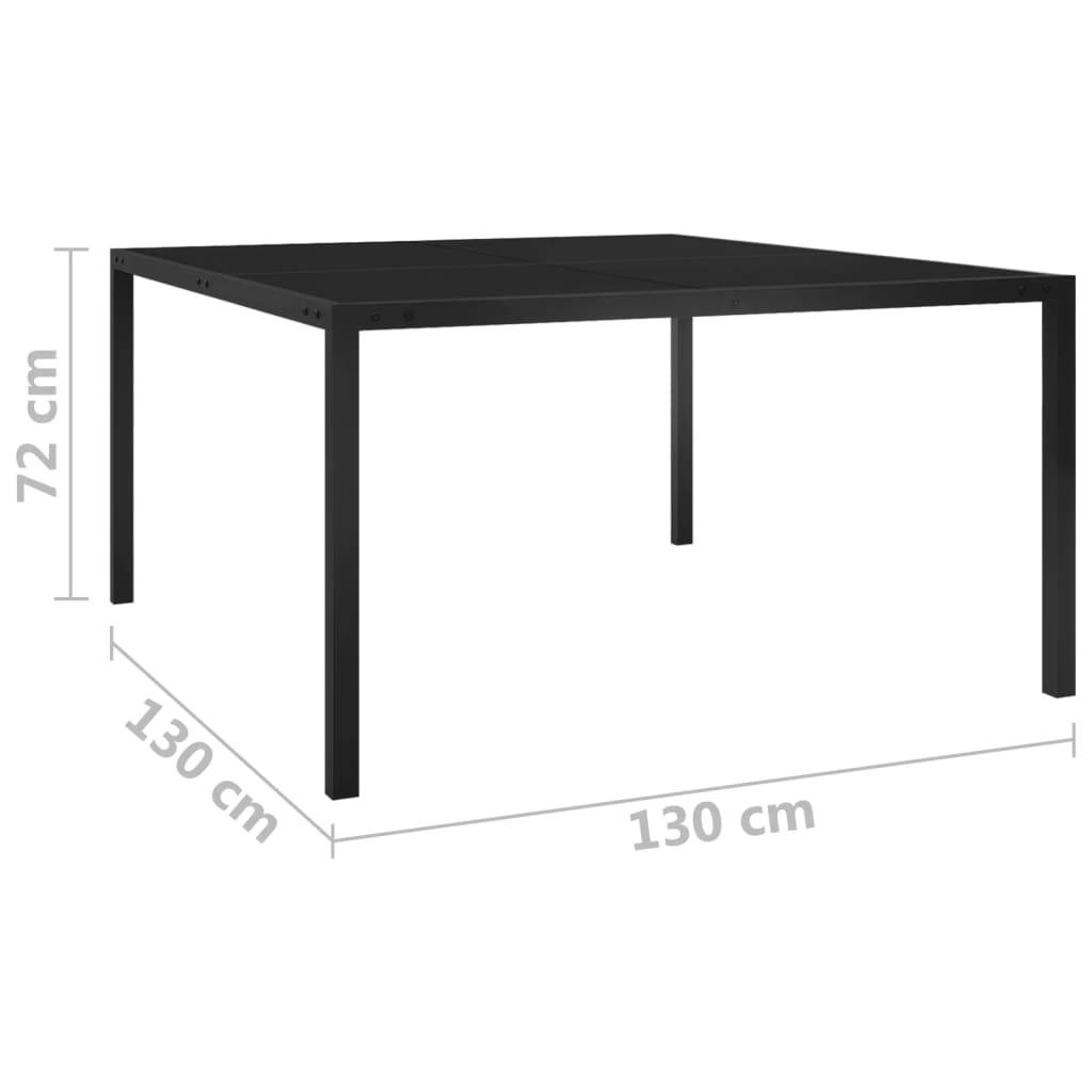 PANGIVO - Table de jardin acier et verre noir 130 x 130 x 72 cm - PANGIVO - Image 6