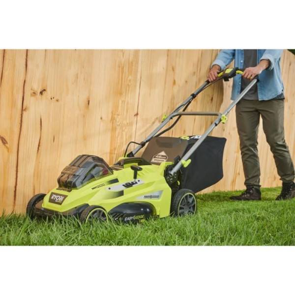 Ryobi - Tondeuse a Gazon RYOBI -   36V MAXPOWER Power Assist™ Brushless - Ø coupe 46 cm - ramassage/mulching + batterie 5 Ah & charg. - RLM36X4