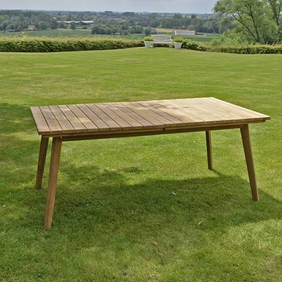 Table extensible rectangulaire teck Flora 180/240 x 100 cm - TECK'Attitude - Imagen 3