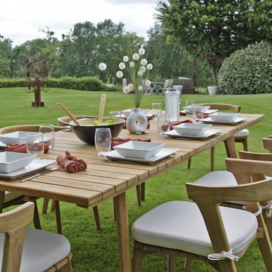 Table extensible rectangulaire teck Flora 180/240 x 100 cm - TECK'Attitude - Imagen 8