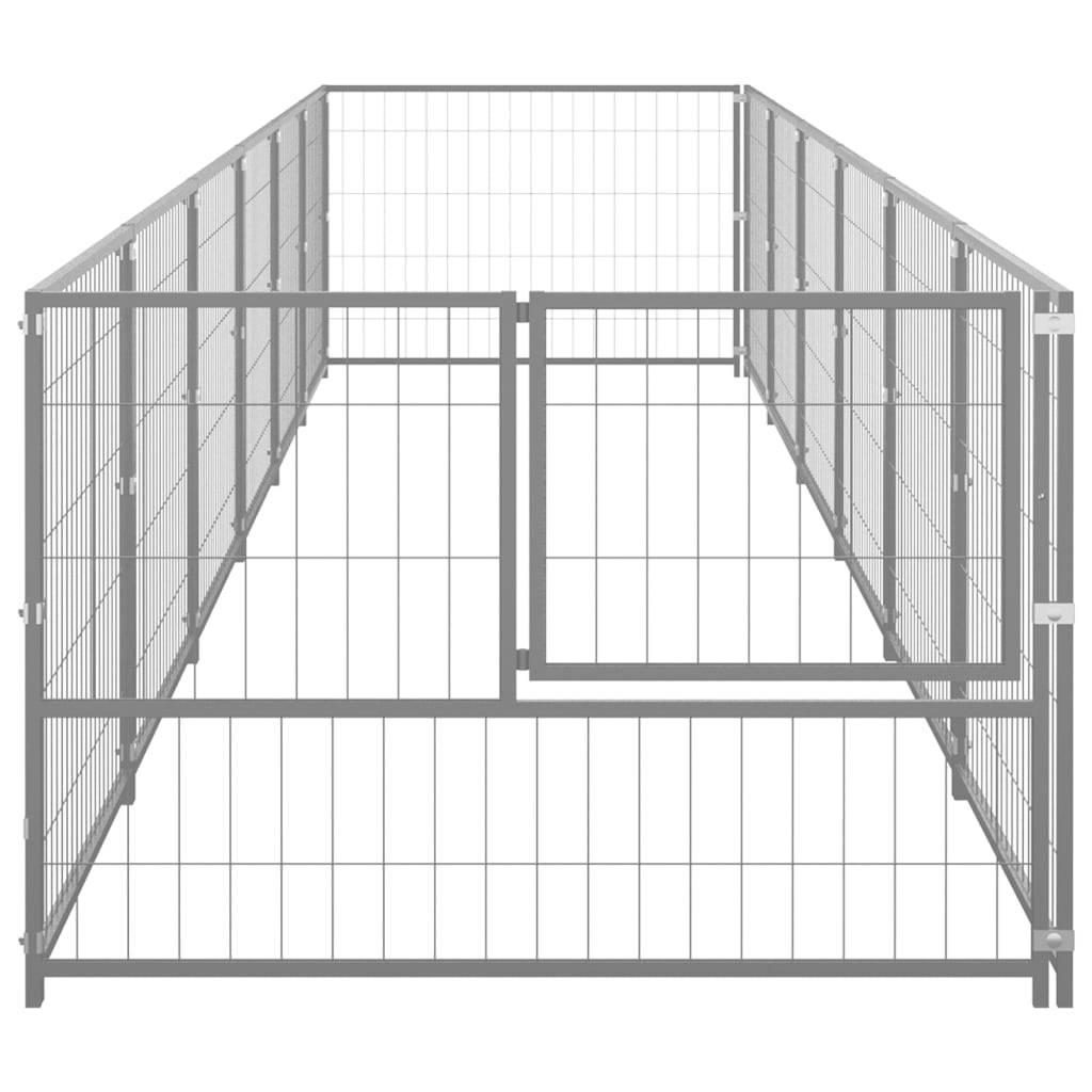 Vidaxl - Chenil Argenté 6 m² Acier vidaXL 3082104 - Imagen 5