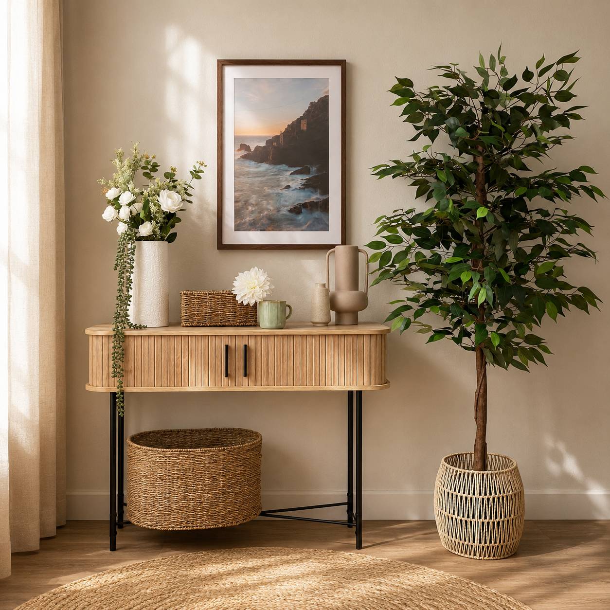 Ligne Deco - Ficus artificiel vert 180cm - Image 3