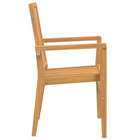 Chaises de jardin empilables bois teck 56.5 x 57.5 x 91 cm - PANGIVO - Image 5