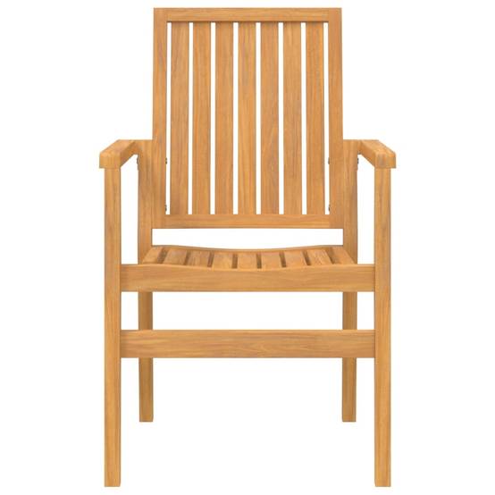 Chaises de jardin empilables bois teck 56.5 x 57.5 x 91 cm - PANGIVO - Image 4
