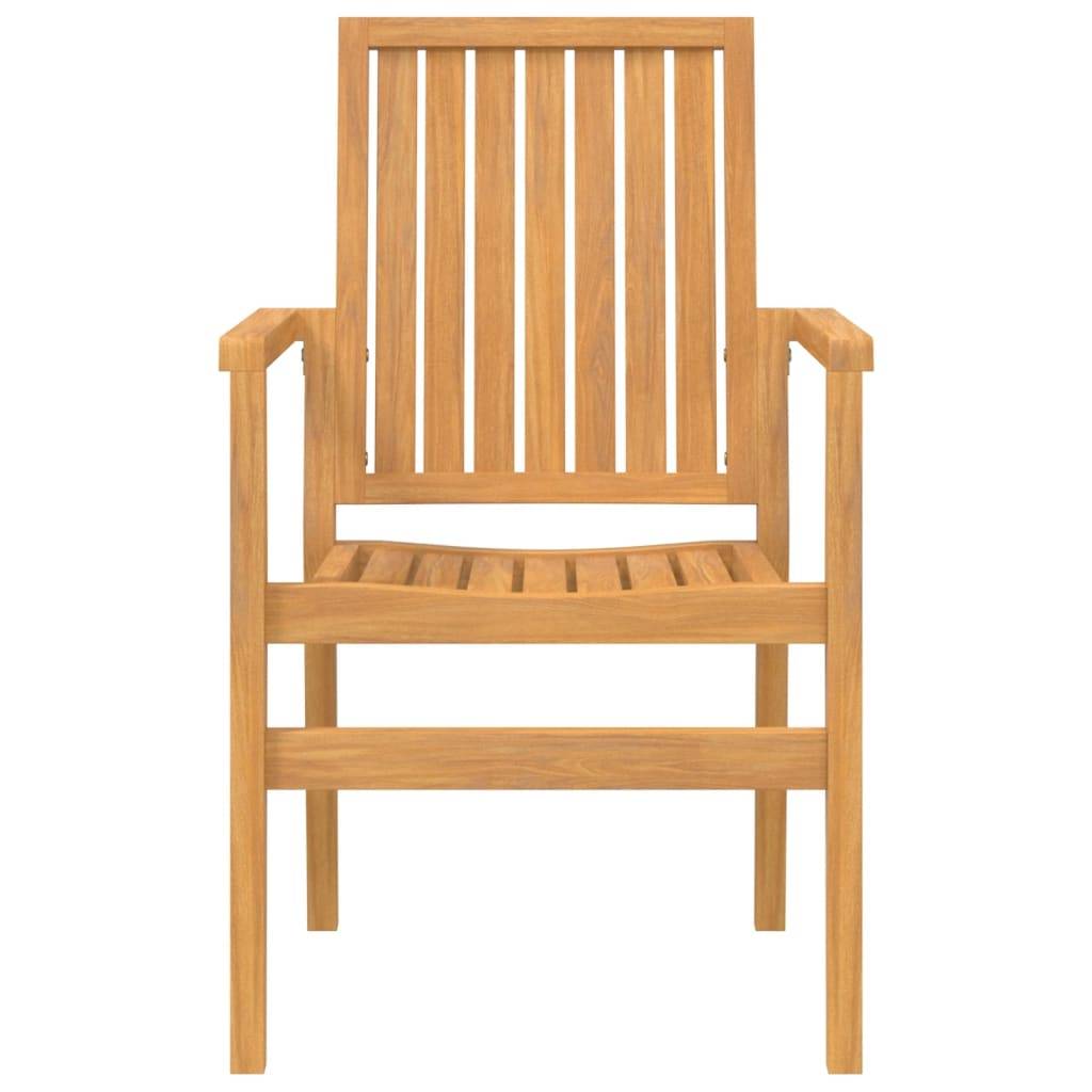 Chaises de jardin empilables bois teck 56.5 x 57.5 x 91 cm - PANGIVO - Image 4
