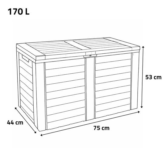 Coffre de rangement jardin capacité 170 L - Image 8