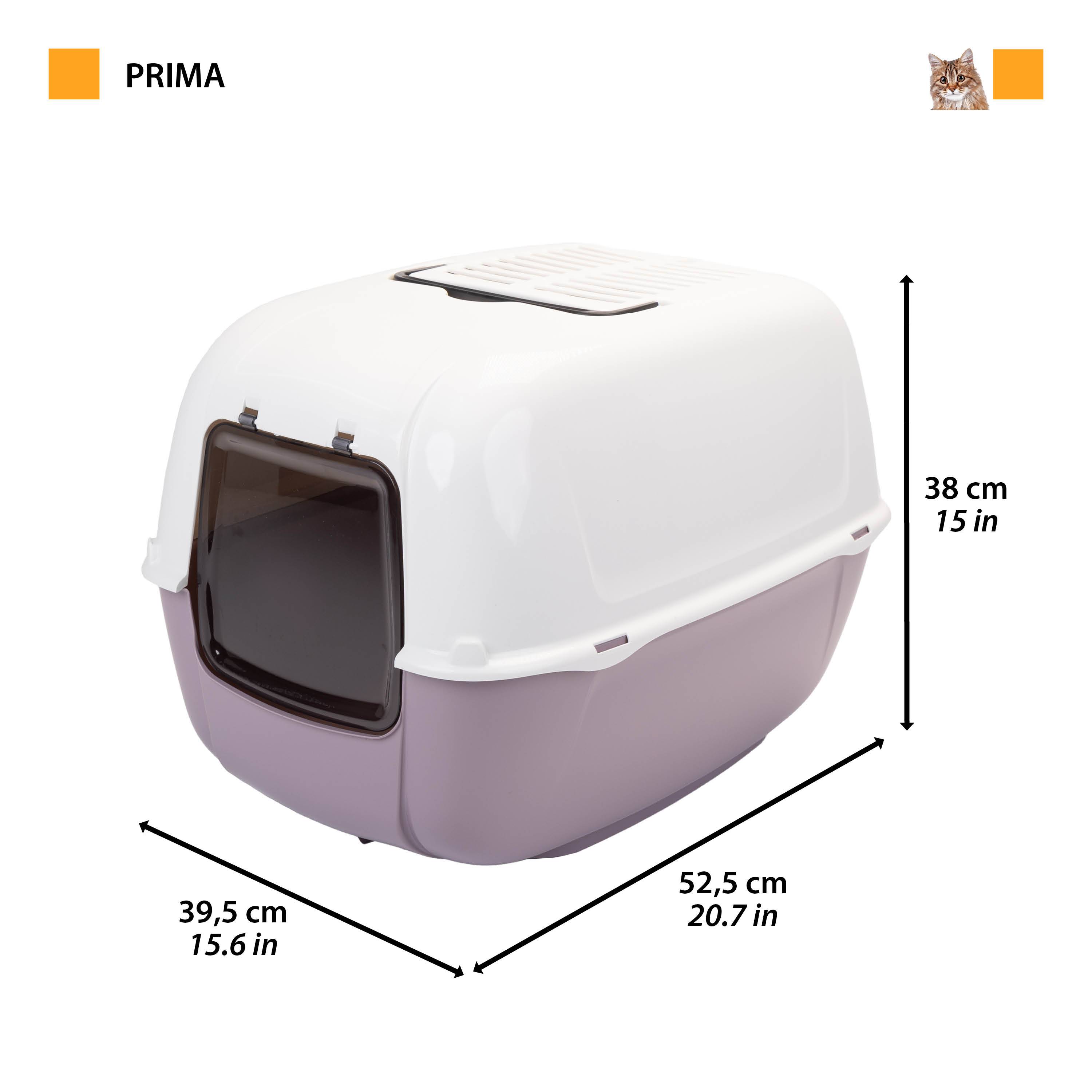 Ferplast - Ferplast Bac Litiere pour Chat, Maison de toilette pour Chat, 2 filtres à charbon actif anti-odeur inclus, Porte battante obscurcie, 39,5 x 52,5 x h - Image 2
