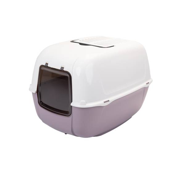 Ferplast - Ferplast Bac Litiere pour Chat, Maison de toilette pour Chat, 2 filtres à charbon actif anti-odeur inclus, Porte battante obscurcie, 39,5 x 52,5 x h - Image 1