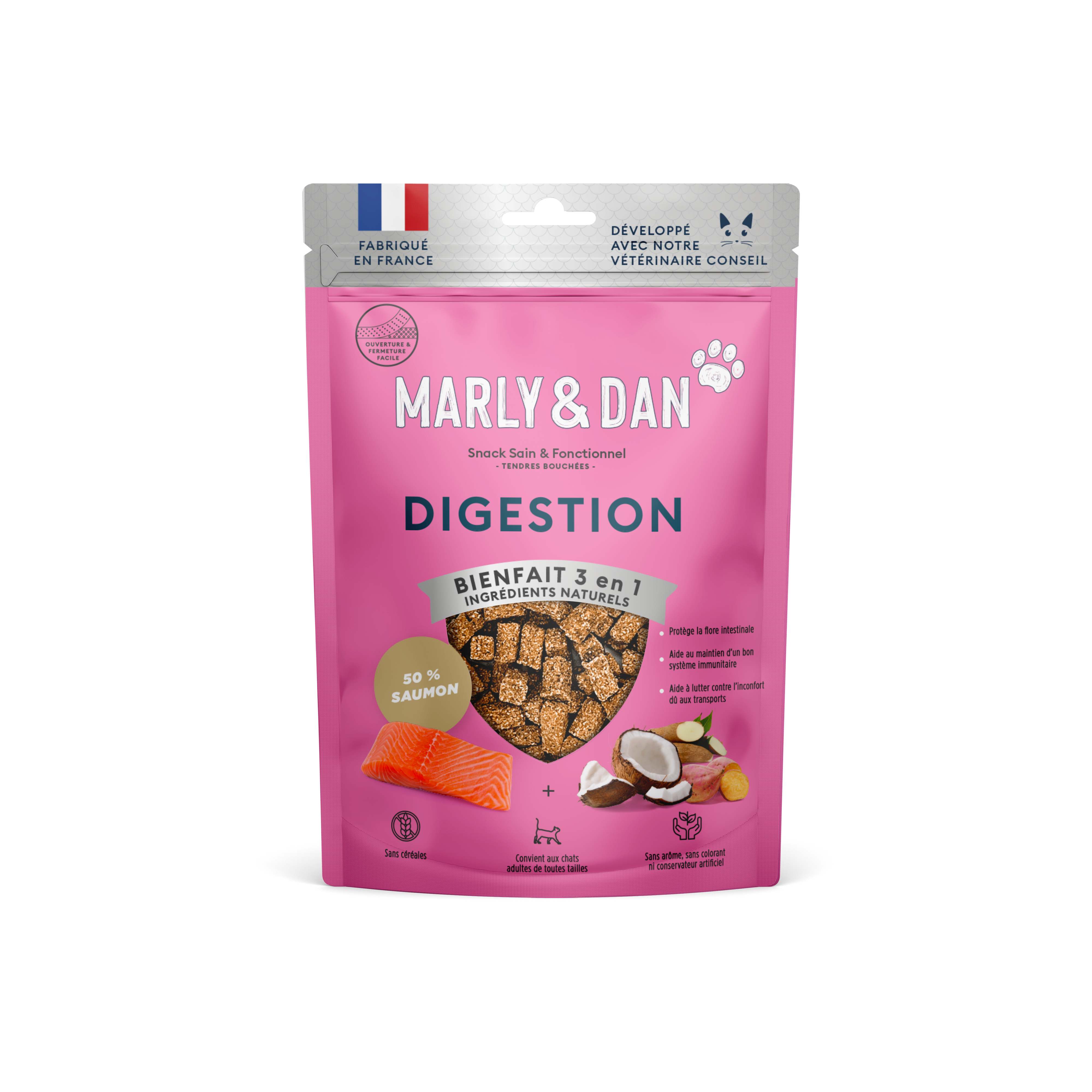 Marly & Dan - Friandises Sans Céréales "Digestion" pour Chat - Imagen 1