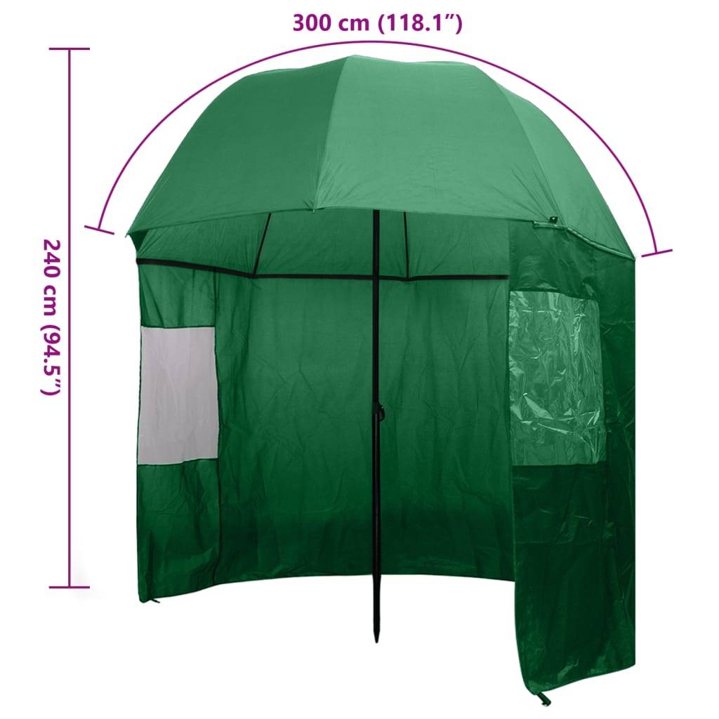 Parapluie de pêche Vert 300 x 240 cm - PANGIVO - Image 3