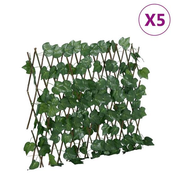 Treillis de feuille de vigne artificiel PVC bois vert 70 x 30 x 60 cm - PANGIVO - Image 1