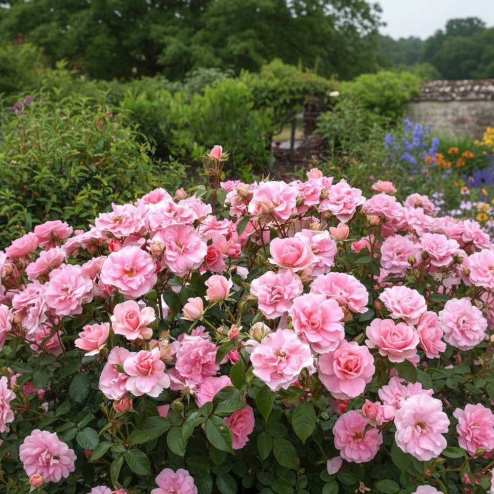 Rosier à grandes fleurs Ville de Saumur® à fleurs Rose - feuillage Caduc - Pot de 3L - 20/40 cm-  hauteur à maturité De 0,50 m à 1,00 m - Image 1