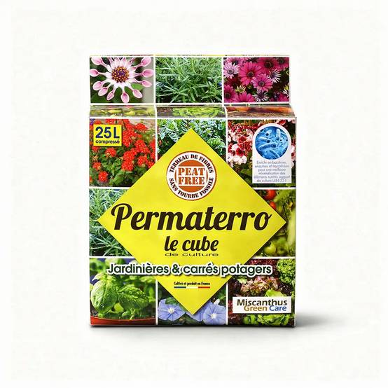 Autre - Terreau de Fibre de Roseaux et Coco pour Jardinières & Carrés Potagers - Permaterro® (Cube de 25L) - Image 1