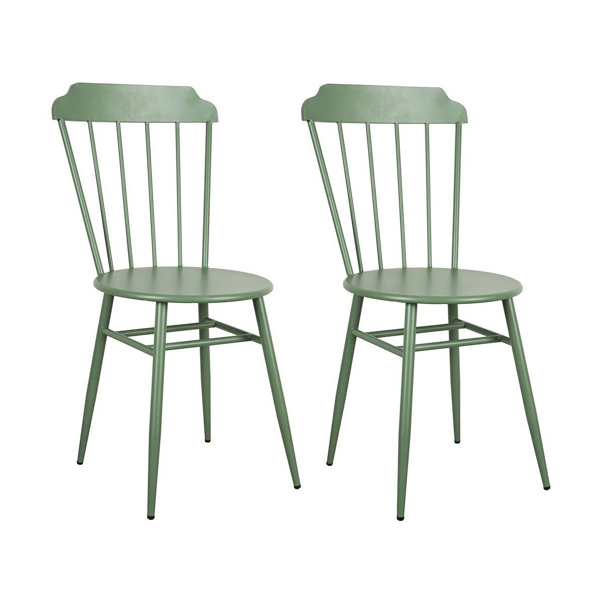 Aubry Gaspard - Chaise en métal laqué - Samos (Lot de 2) - Imagen 1