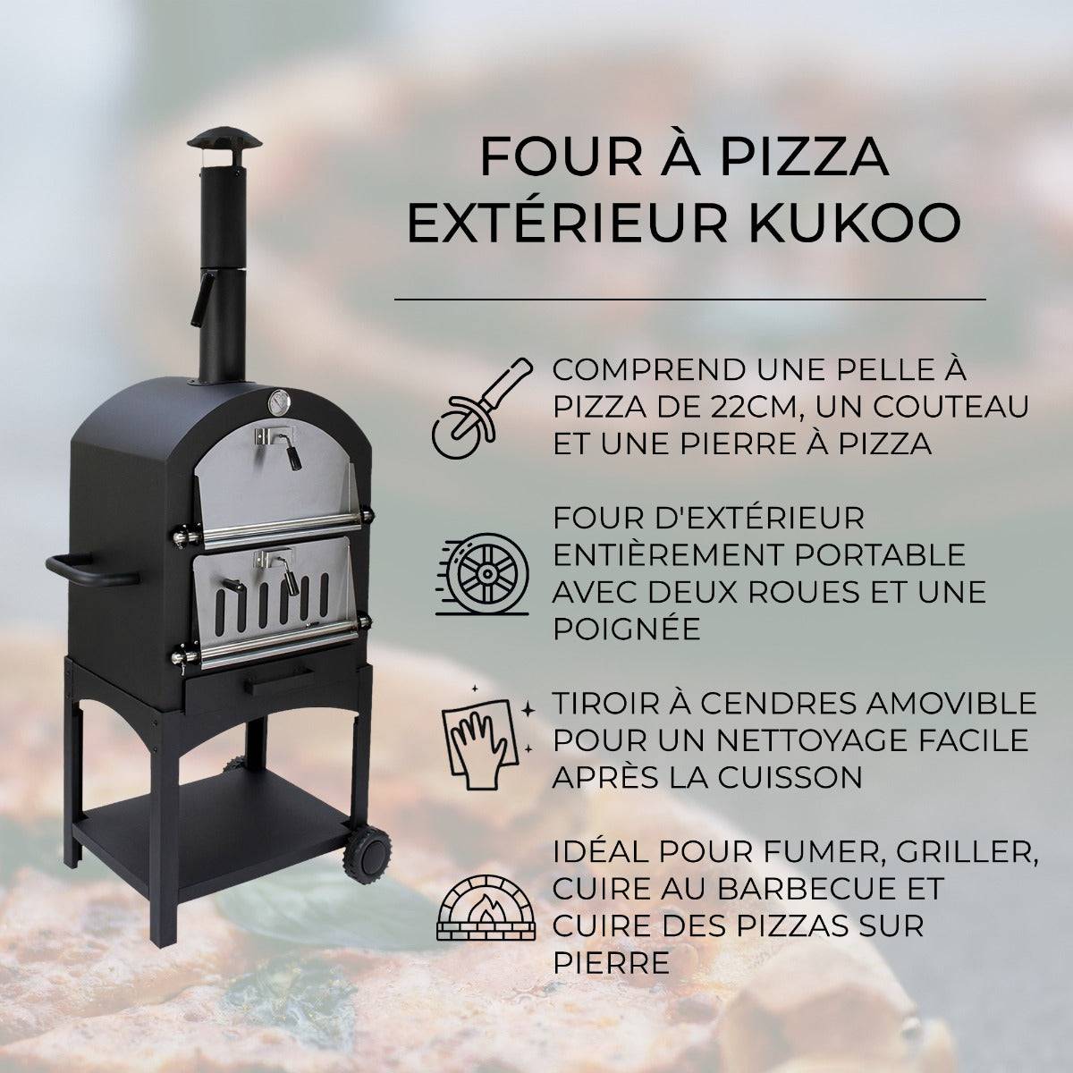 Kukoo - KuKoo Four à Pizza d'Extérieur avec Pelle - Imagen 2