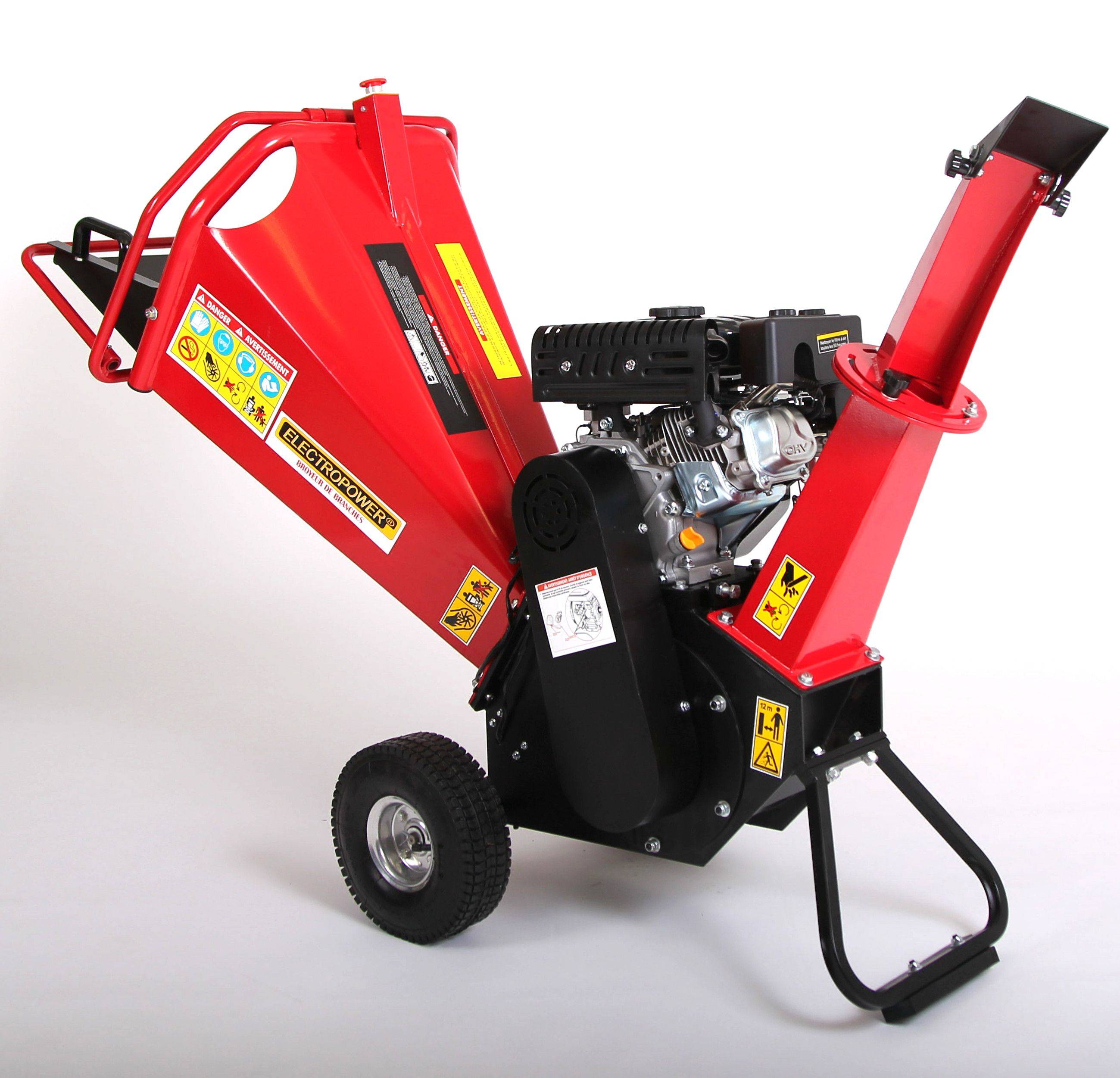 Broyeur de végétaux thermique 7 CV – Coupe 100 mm – Pack complet – ELECTROPOWER