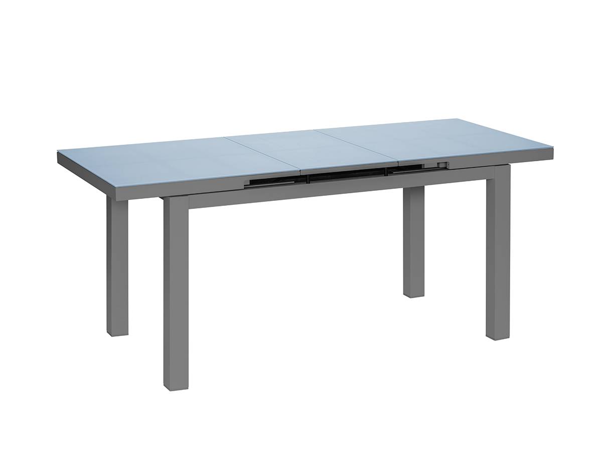 Table de jardin rectangulaire extensible en aluminium Ibiza Anthracite 10/12 places + 12 chaises - Jardiline - Imagen 3
