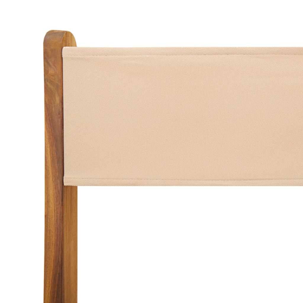 Vidaxl - Ensemble de bistro 3 pcs-Salons de jardin beige tissu et bois massif 285013 - Image 8