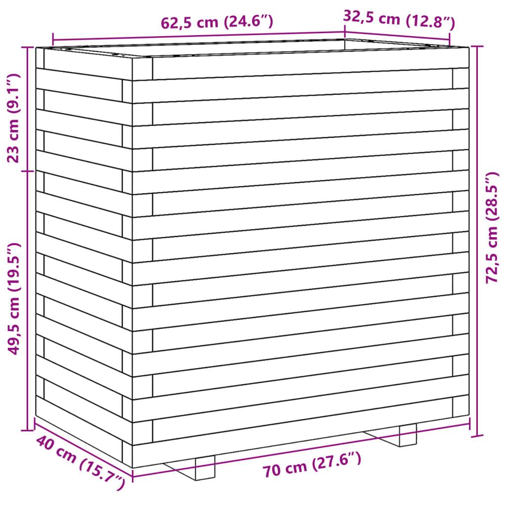 Maison Chic - Jardinière, Bac à fleurs, Pot de fleurs 70x40x72,5 cm bois de pin massif - Imagen 10