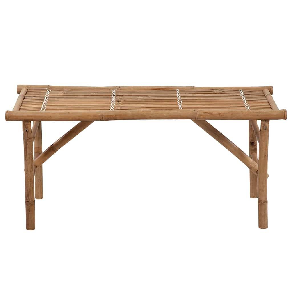 Banc de jardin | Banquette De Jardin | Banc Extérieur pliable avec coussin 118 cm Bambou Maison Chic - Image 3