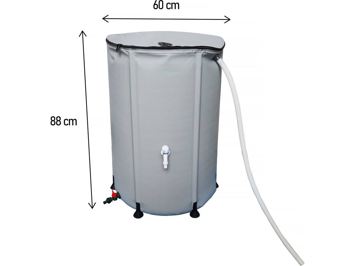 Habitat Et Jardin - Récupérateur D'eau Souple En Pvc 250 L - Gris -habitat Et Jardin - Imagen 4