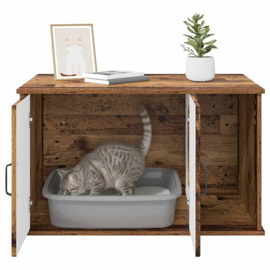ComfortXL - Maison Chat Bois Ancien Bois Ingénierie Niche Rétro 85x55cm - ComfortXL Outdoor Living - Image 8