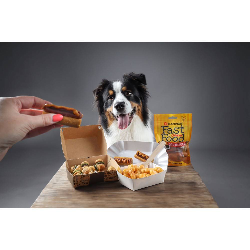 Flamingo - Flamingo - Friandises Fast Food Scampi avec poulet 120 g pour chien - Imagen 4