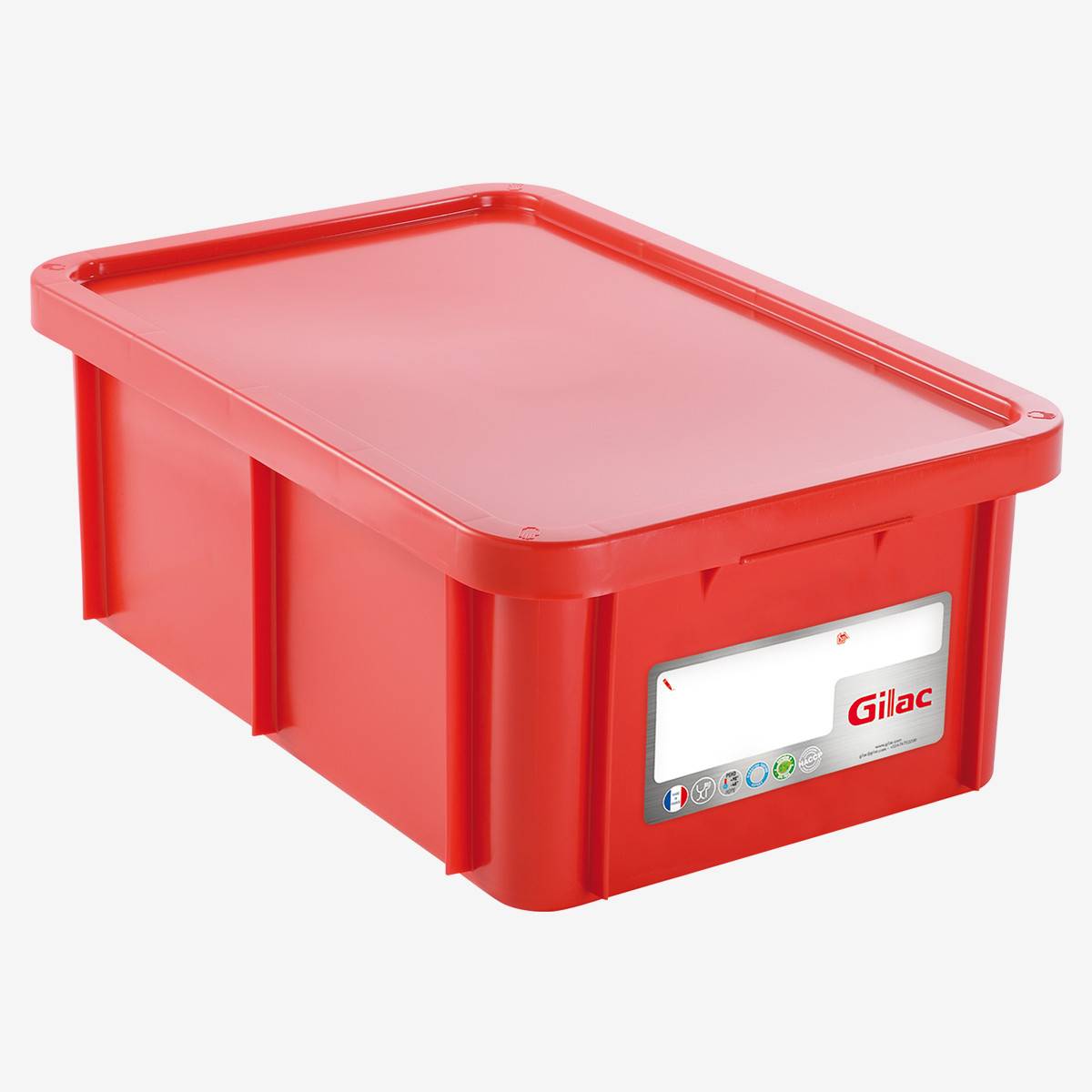 Bac HACCP 35 L Rectangulaire + Couvercle - Gilac - - Image 1