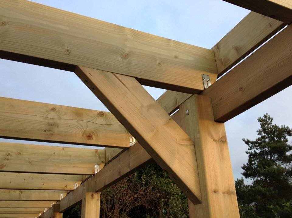 Carport Bois 1 Voiture 373x860cm - Imagen 9