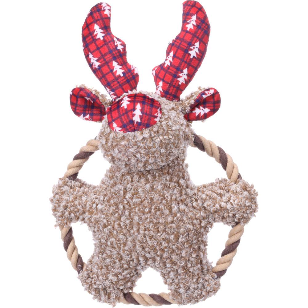 Flamingo - Caribou Krola et Anneau Brun 29 cm jeux Noel pour chien - Image 1