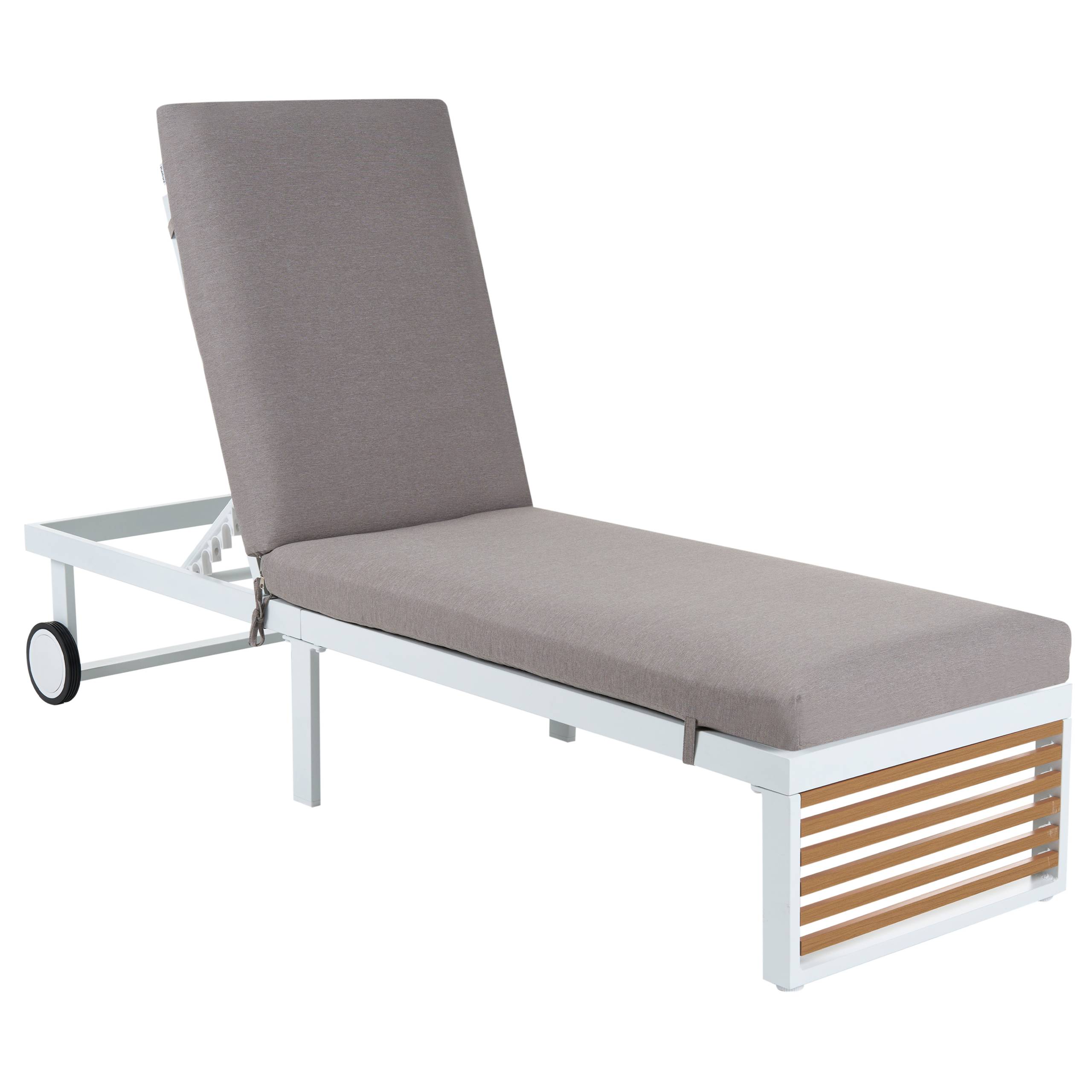 Beliani - Chaise longue Aluminium Gris VERDELLO - 190x60x87- Beliani - Image 4