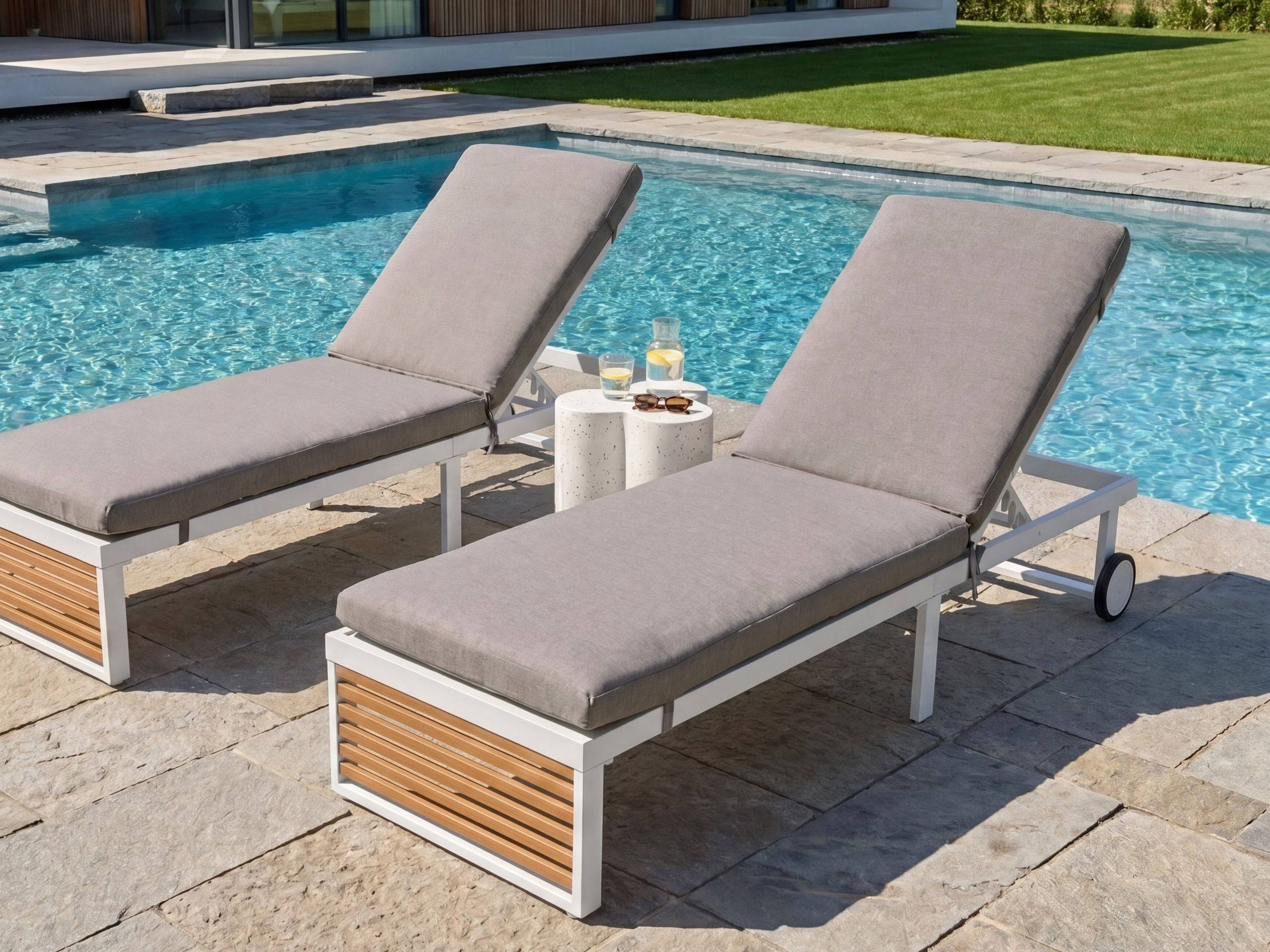 Beliani - Chaise longue Aluminium Gris VERDELLO - 190x60x87- Beliani - Image 1