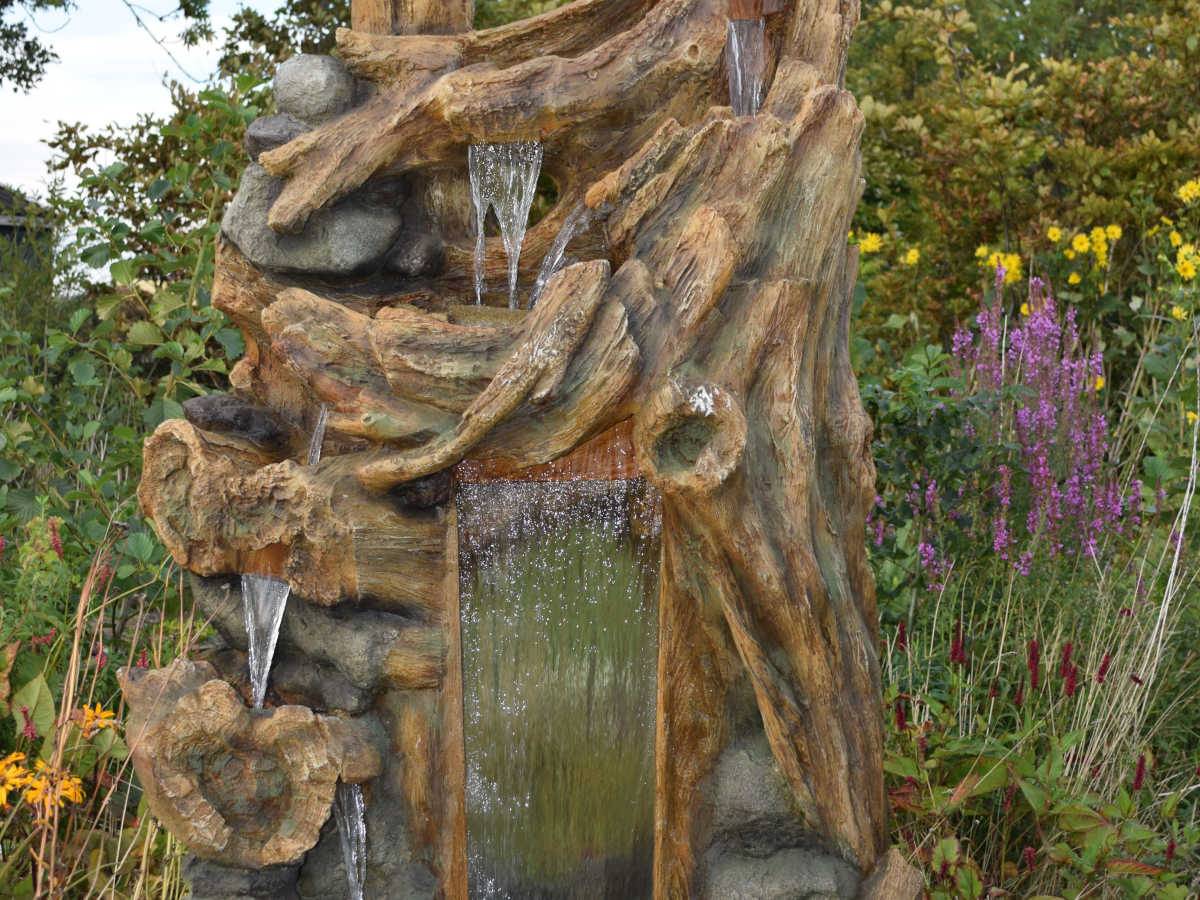 Ubbink - Fontaine de jardin Sartene vieux troncs d'arbre avec cascade et éclairage LED - Ubbink - Imagen 4