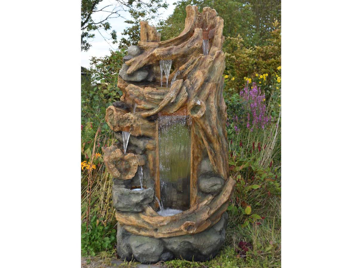Ubbink - Fontaine de jardin Sartene vieux troncs d'arbre avec cascade et éclairage LED - Ubbink - Imagen 2
