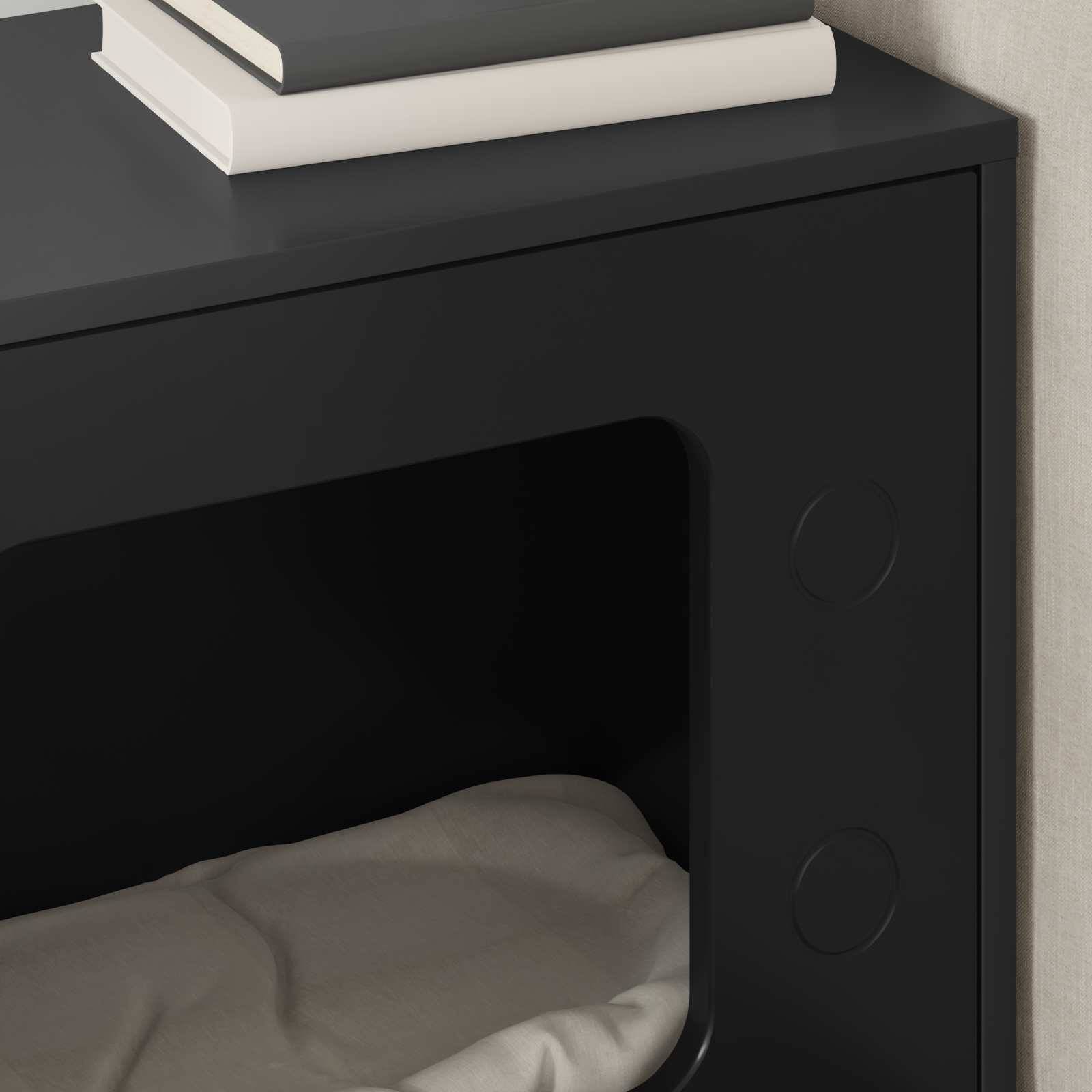 Vidaxl - Maison pour chat Noir 51 x 30 x 52 cm Bois d'ingénierie vidaXL 8000654 - Image 5