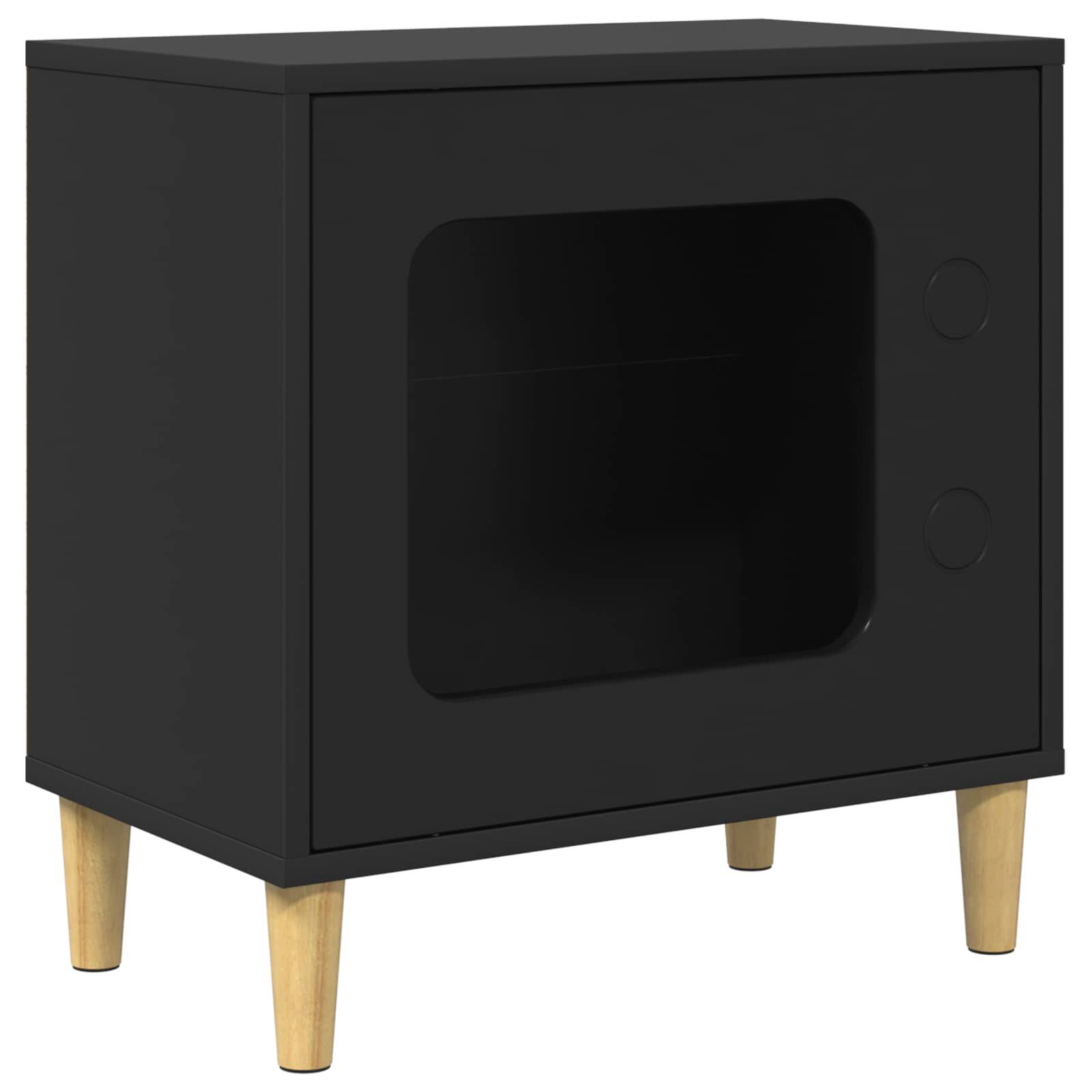 Vidaxl - Maison pour chat Noir 51 x 30 x 52 cm Bois d'ingénierie vidaXL 8000654 - Image 2