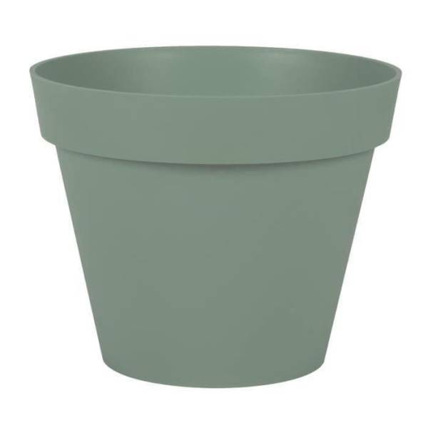 EDA Plastiques - Eda Plastique - Pot De Fleur Rond Toscane - O 30 X H26 Cm - 10 L - Vert Laurier - Imagen 2