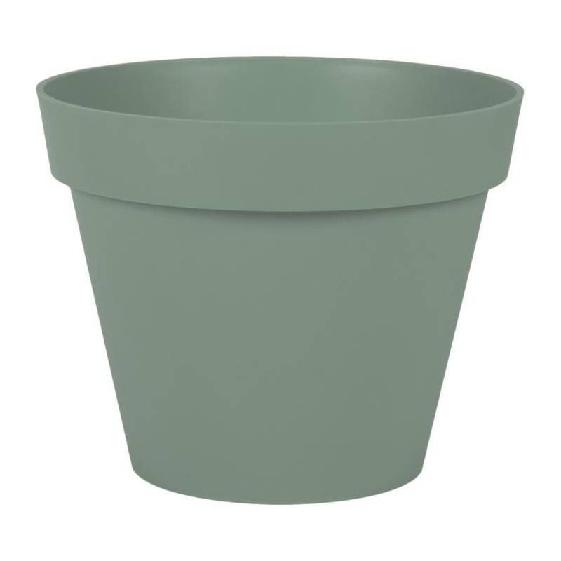 EDA Plastiques - Eda Plastique - Pot De Fleur Rond Toscane - O 30 X H26 Cm - 10 L - Vert Laurier - Imagen 1
