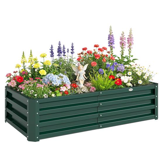 PANGIVO - Carré potager acier galvanisé vert foncé 120 x 60 x 30.5 cm - PANGIVO - Image 1
